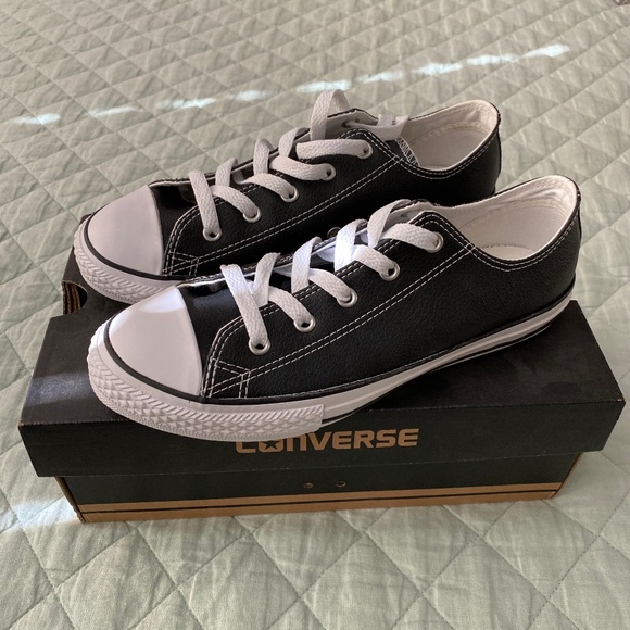 faux leather converse